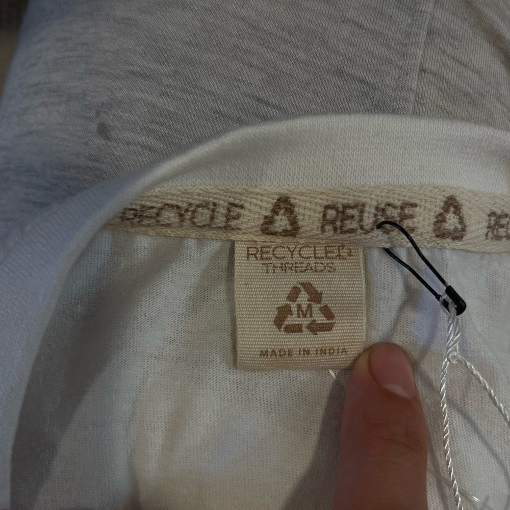 Bee Chill White Cropped Tee with Yellow Bee Graphic - Picture 2 of 4